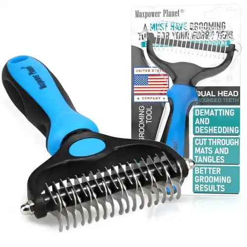 Maxpower Planet Pet Grooming Rake - For Dematting and Undercoat Maintenance