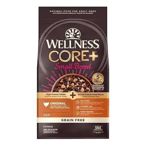Wellness CORE+ (Formerly RawRev) Natural Grain Free Small Breed Dry Dog Food, 10 lb Bag